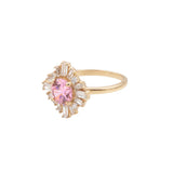 Ch?rie Goldplated Ring Sun Light Pink Clear