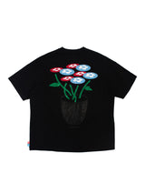 Classic Flower Rhinestone T-shirt - Black