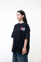 Classic Flower Rhinestone T-shirt - Black