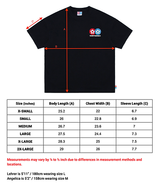 Classic Flower Rhinestone T-shirt - Black