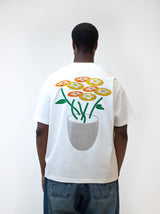 Classic Flower Rhinestone T-shirt - White