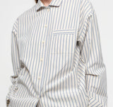 Core Sleep Poplin Shirt 2.0 - Cloudy Blue Stripe