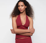 Core Tie Halter - Hibiscus Kiss