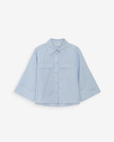Cropped striped shirt 3/4 sleeves ciel Voice
