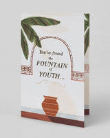 OOH DEER Fountain 3D Layer Greeting Card