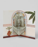 OOH DEER Fountain 3D Layer Greeting Card