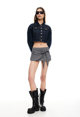 DAYDREAM CROP JACKET - INDIGO