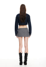 DAYDREAM CROP JACKET - INDIGO