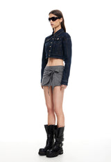 DAYDREAM CROP JACKET - INDIGO