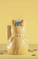 Donkey Lucky Cat Money Box Yellow