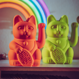 Donkey Lucky Cat Neon Orange