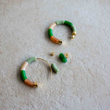 EARRINGS BOLA FLORESTA + TUBE IVORY