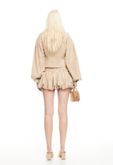 ECLIPSE MINI SHORT - BEIGE PLAID