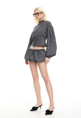 ECLIPSE MINI SHORT - ONYX PLAID