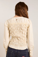 ELLIANA SMOCKED CARDI - BUTTER SMOCKED