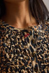 ELLIANA SMOCKED CARDI - LEOPARD