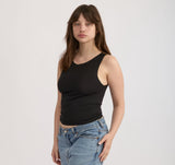 EVERYDAY MOCK NECK TOP - BLACK