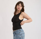 EVERYDAY MOCK NECK TOP - BLACK