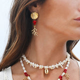 Earrings Deepsi - Coral