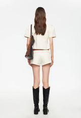 FEMME BLOUSE - BEIGE CHECK