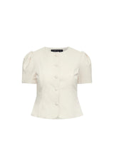 FEMME BLOUSE - BEIGE CHECK