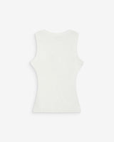 Fitted cotton jersey tank top ivoire Valou