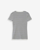 Fitted fine knit short-sleeve sweater marine Vendredi