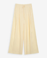 Fluid linen tailored pants jaune Wally