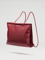 Folded Bag - Vegan leather - Cherry red