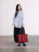 Folded Bag - Vegan leather - Cherry red