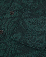 GASTINE SHIRT WOVEN - DARK GREEN/MEDIUM GREY MELANGE