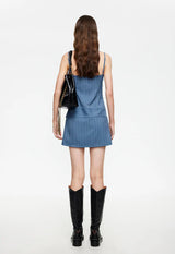 GLACE MINI DRESS - NAVY STRIPE