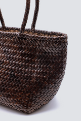 GRACE BASKET SMALL - DARK BROWN