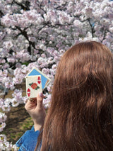 HAND-PAINTED ACE OF HEARTS COMPACT MIRROR