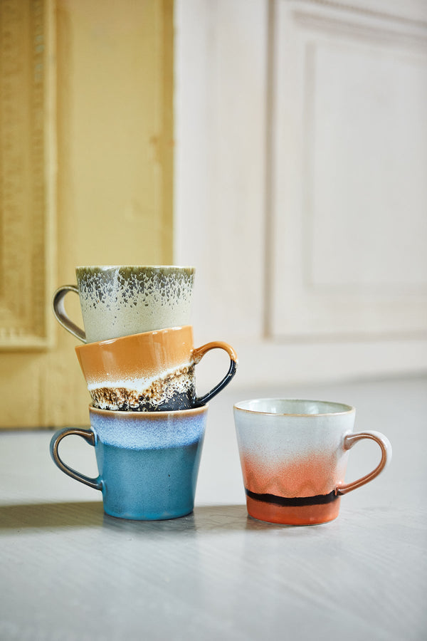 HKLiving 70s ceramics cappuccino mug Fire