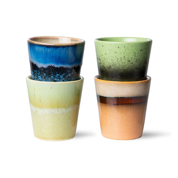 HKLiving 70s ceramics ristretto mugs Calypso set 