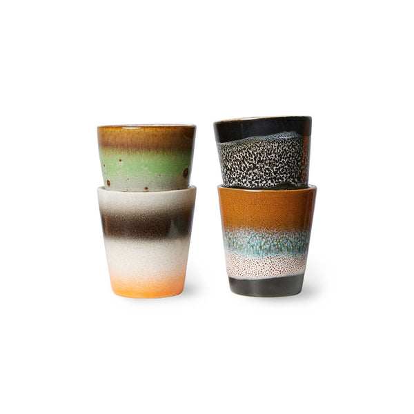 HKLiving 70s ceramics ristretto mugs Good vibes set 