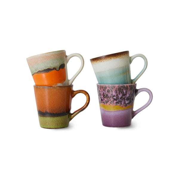 HKLiving 70s ceramics espresso mugs Retro set 