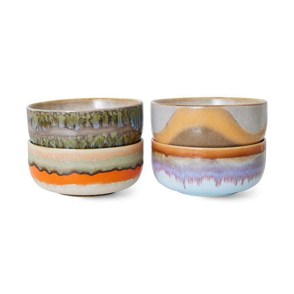 HKLiving 70s ceramics dessert bowls Reef set 