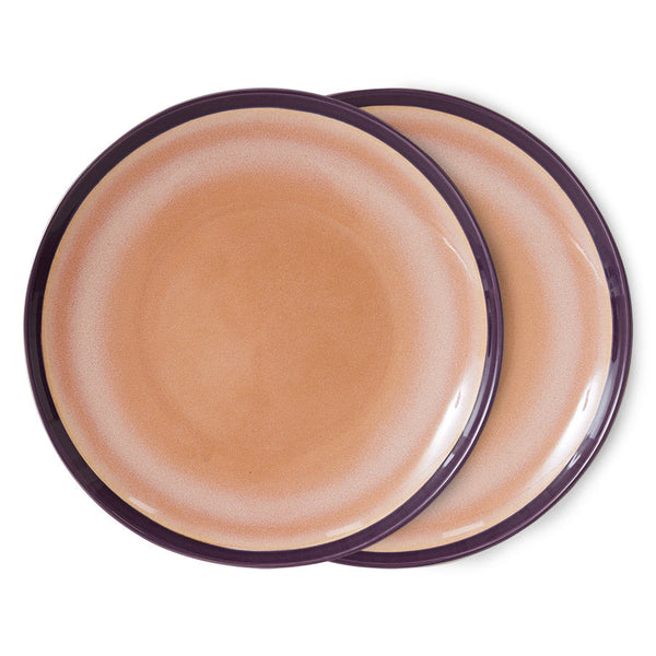 HKLiving 70s ceramics dinner plates Bedrock set 