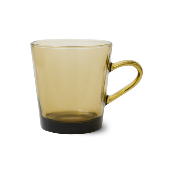 HKLiving 70s glassware coffee cups Mud Brown set 