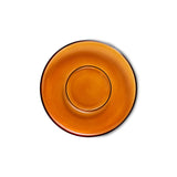 HKLiving 70s glassware saucers Amber Brown set