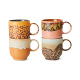 HKLIVING 70s ceramics cafe mugs cape set of 4