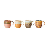 HKLIVING 70s ceramics cafe mugs cape set of 4