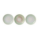 HKLIVING 70s ceramics dinner plates palms set of 2