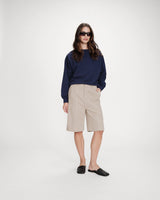 Straight suedette bermuda shorts grege Vacanza