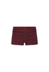 HOUSEWIFE KNIT SHORT - CRIMSON STRIPE
