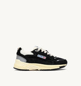 HYPERWAY SNEAKERS IN BLACK AND SILVER MESH AND SUEDE (MAN)