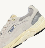 HYPERWAY SNEAKERS IN WHITE AND SILVER MESH AND SUEDE (MAN)