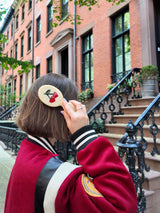 Hand-painted Cherry Hearts Handbag Hero Brush